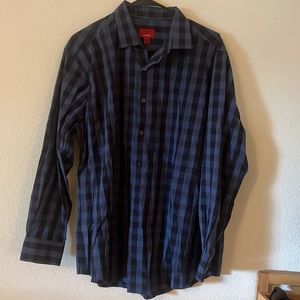 Alfani Men’s Slim Fit Stretch long sleeve button down Dress Shirt sz L 16-16.5